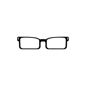 Eyeglasses black frame design vector Stock Illustration