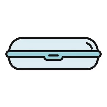 Eyeglasses case icon protecting optical vision accessory Stock Illustration