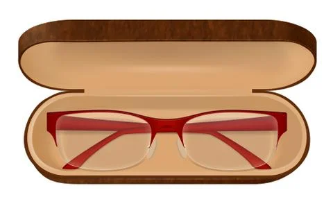 Eyeglasses In Case Illustration 库存插图