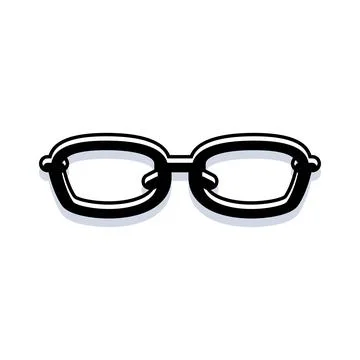 Eyeglasses frames outline icon concept for vision and style Stock Illustration
