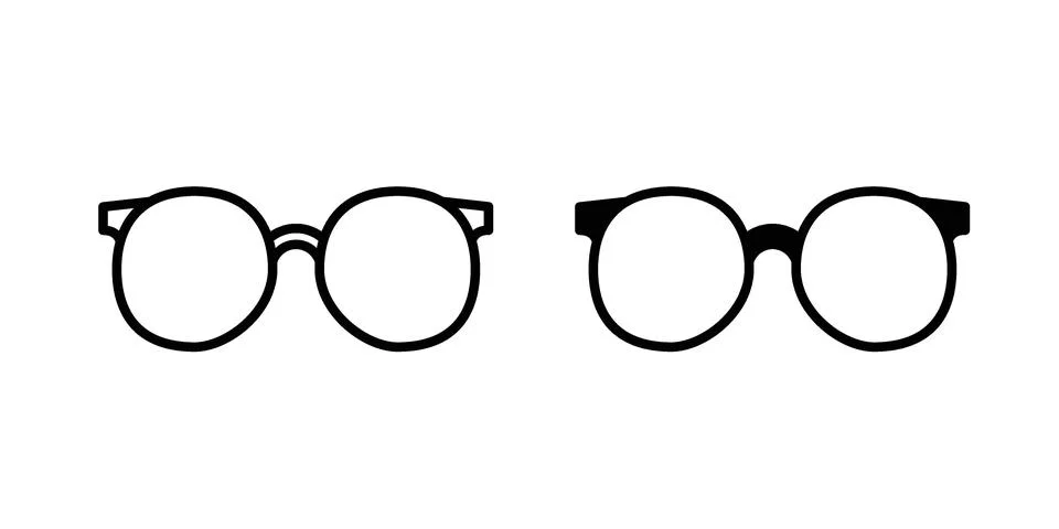 Eyeglasses icon design. Simple Vector illustrations.. Stock Illustration