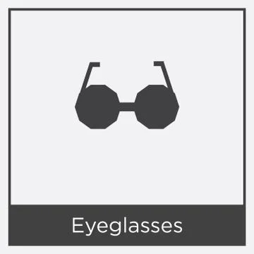 Eyeglasses icon isolated on white background Stock Illustration