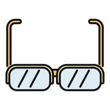 Eyeglasses icon representing vision and smart thinking Stock Illustration