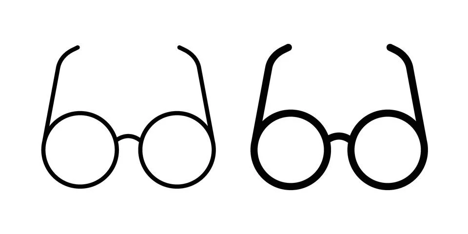 Eyeglasses icon set, collection of vector icons Stock Illustration