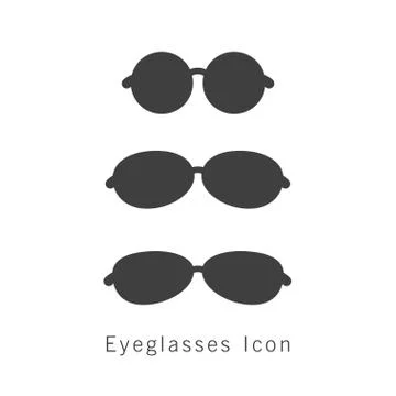 Eyeglasses icon set. Stock Illustration