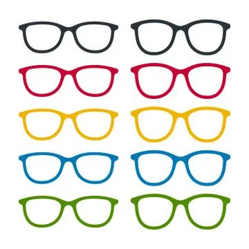 Eyeglasses icon set Stock-Illustration