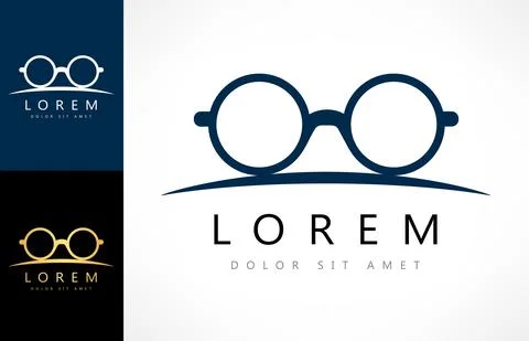 Eyeglasses logo vector accessory design Stock Illustration