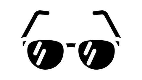Eyeglasses optometry vision eye glyph icon animation 스톡 동영상 326730243