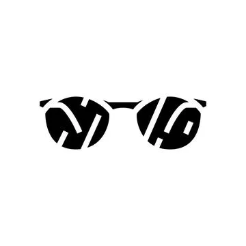 Eyeglasses optometry vision eye glyph icon vector illustration Stock Illustration