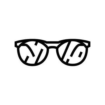 Eyeglasses optometry vision eye line icon vector illustration Illustrazione stock