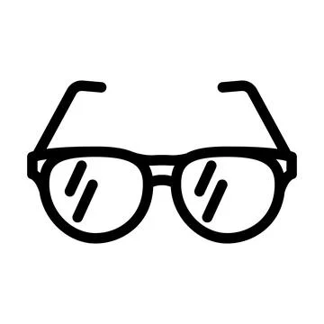 Eyeglasses optometry vision eye line icon vector illustration Stock Illustration