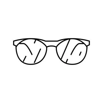 Eyeglasses optometry vision eye line icon vector illustration Stock Illustration