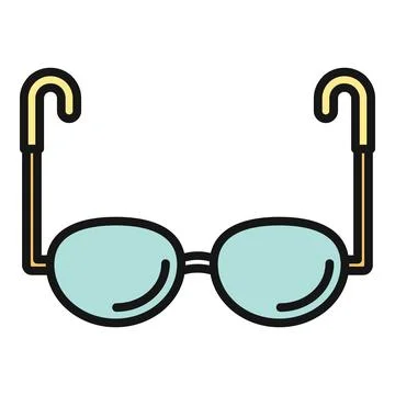 Eyeglasses providing better vision and optical support Stock Illustration