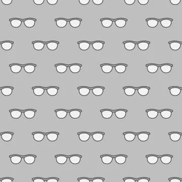 Eyeglasses seamless gray pattern Stock Illustration