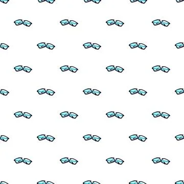 Eyeglasses seamless pattern creating optical eyewear background Stock Illustration