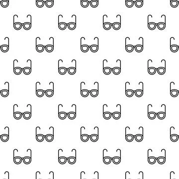 Eyeglasses seamless pattern for optical vision background Stock Illustration