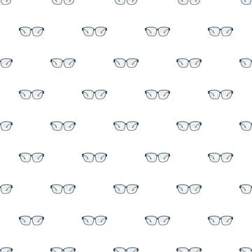 Eyeglasses seamless pattern showing vision and style Stock Illustration