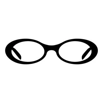 Eyeglasses silhouette symbolizing vision, intelligence, and optical care Stock Illustration