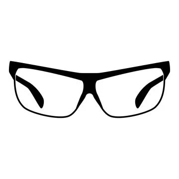 Eyeglasses silhouette vector icon illustration Stock Illustration