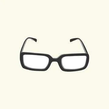 Eyeglasses simple flat vector illustration Stock Illustration