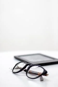 Eyeglasses on Table Stock Photos