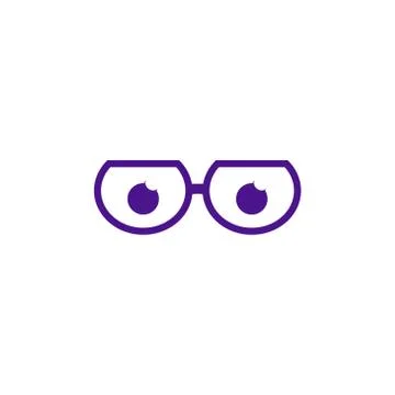 Eyeglasses vector design template illustration Illustrazione stock