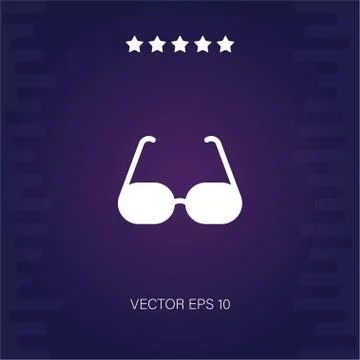 Eyeglasses vector icon Stock Illustration