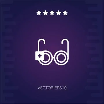Eyeglasses vector icon Stock Illustration