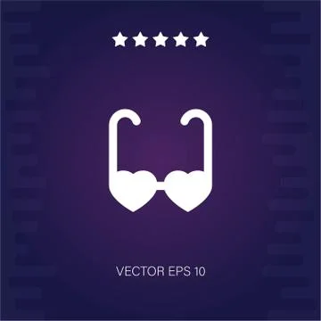 Eyeglasses vector icon Stock Illustration