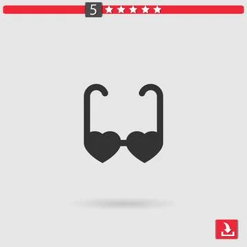 Eyeglasses vector icon Stock Illustration