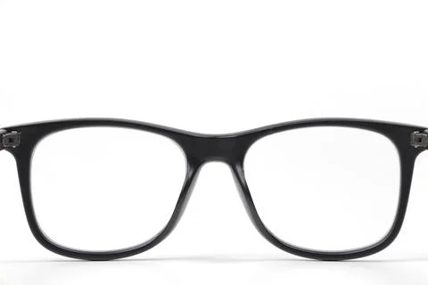 Eyeglasses on white Stockfoto's
