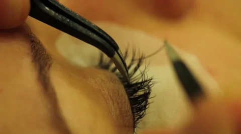 Eyelash in Beauty Studio Stock Footage 62764051