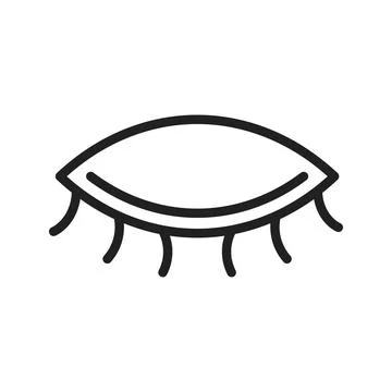 Eyelash Curled icon vector image. Suitable for mobile apps, web apps and print Illustrazione stock