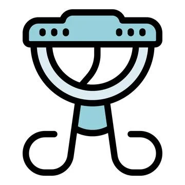 Eyelash curler creating long and curly lashes for perfect makeup Stock Illustration