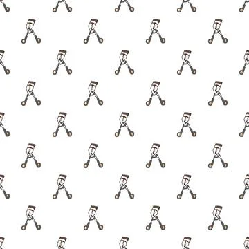 Eyelash curler makeup tool seamless pattern Stock Illustration