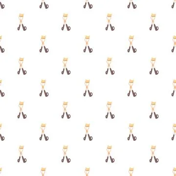 Eyelash curler pattern creating beauty background design Stock Illustration