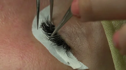 Eyelash Extension Stock Footage 39744812