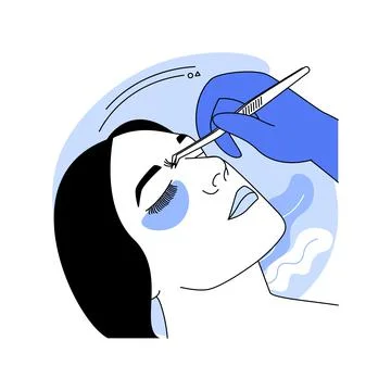 Eyelash extension isolated cartoon vector illustrations. Stock Illustration