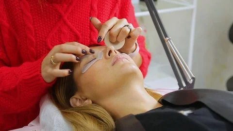 Eyelash Extension Procedure Stock Footage 97197457