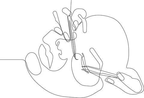 Eyelash Extension Procedure. Vector Illustration 库存插图