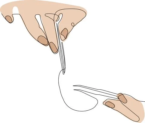Eyelash Extension Procedure. Vector Illustration 库存插图