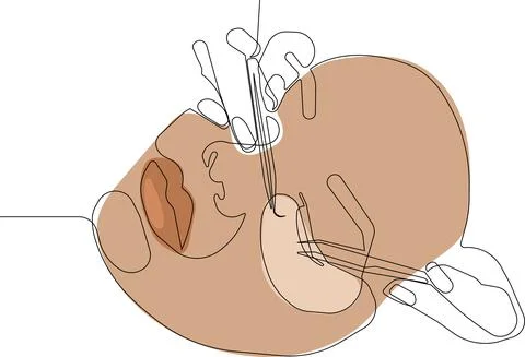 Eyelash Extension Procedure. Vector Illustration 库存插图