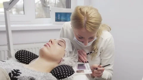Eyelash extension process Stock Footage 71254919