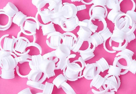 Eyelash Extension Ring Holder For drop of glue on finger Stock Photos