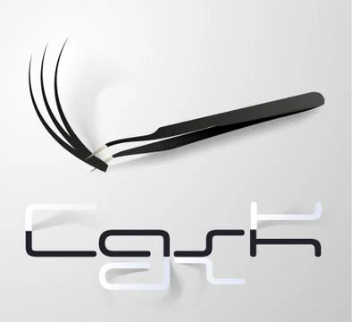 Eyelash Extension Tools. white background. Different shapes. Vector illustration Stock Illustration