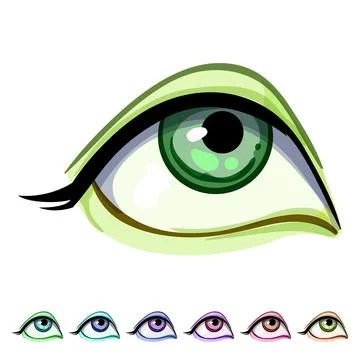 Eyelash eye cartoon vector graphic Stock Illustration
