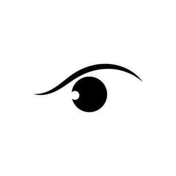 Eyelash icon logo design template isolated illustration Stock Illustration