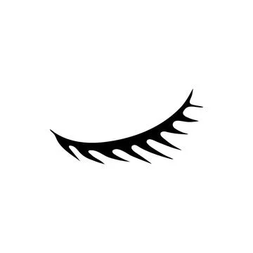 Eyelash icon logo design template isolated illustration Stock Illustration