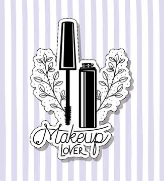 Eyelash make up in frame Ilustração Stock