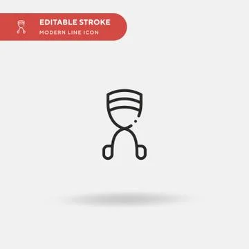 Eyelashes Curler Simple vector icon. Illustration symbol design template for  Stock Illustration